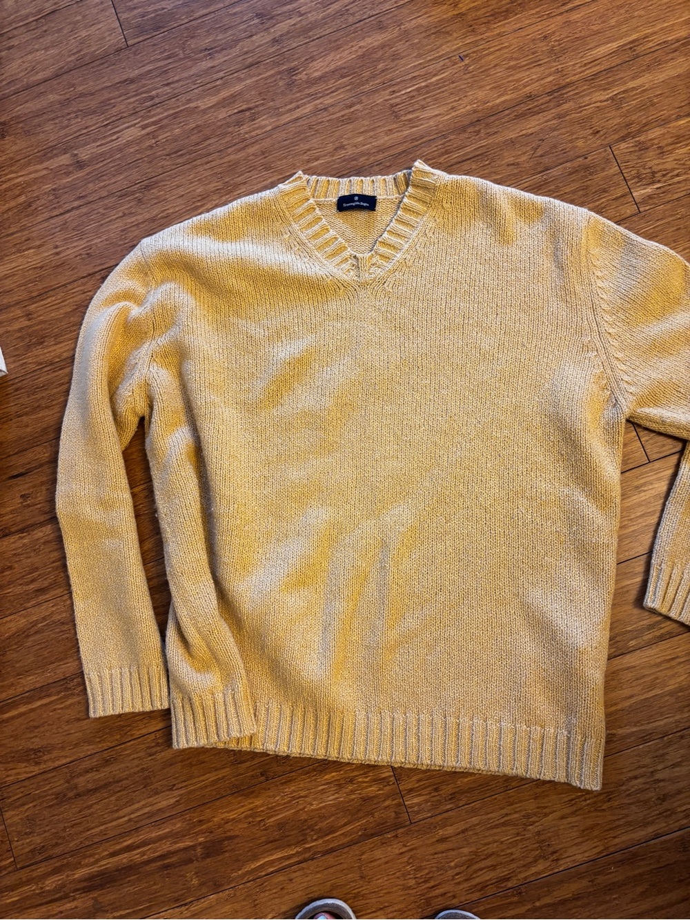Ermenegildo Zenga heavyweight Knit V-Neck Sweater - tan size large